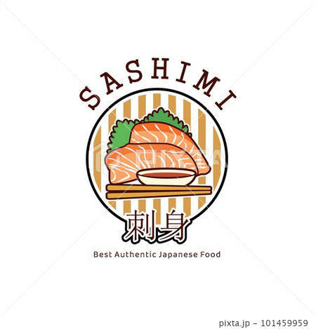 Japanese Food Sashimi Logo Illustration Vector Design	 101459959