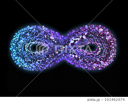Detailed and colorful infinite or endless loop - 3d Illustration Detailed and colorful infinite or endless loop - 3d Illustration 101462074