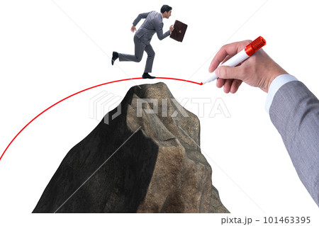 Hand drawing bridge for businessman Hand drawing bridge for businessman 101463395