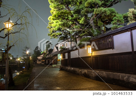 雨上がり倉敷美観地区の古い町並みを散策する　岡山県 101463533