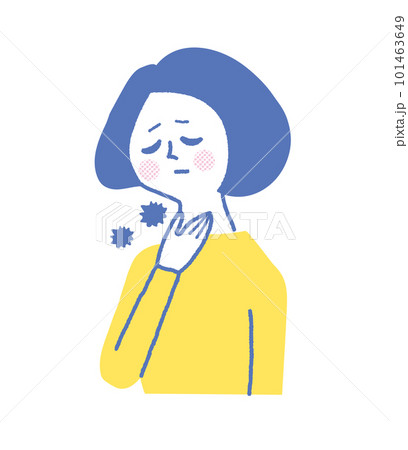 喉に痛みを感じている人 101463649