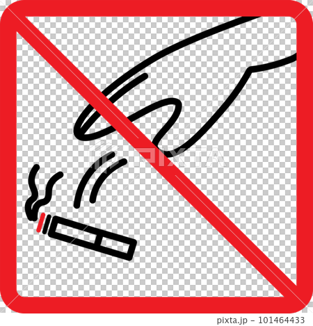 Simple illustration of cigarette littering prohibited 101464433