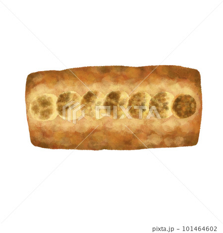 バナナケーキの手描きイラスト バナナケーキの手描きイラスト 101464602