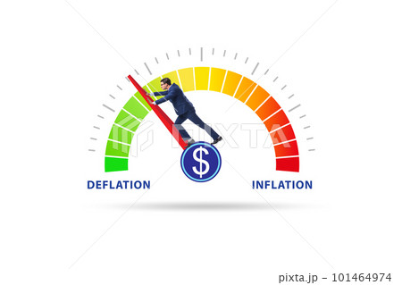 Inflation and deflation business concept Inflation and deflation business concept 101464974
