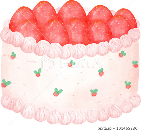 Cute colorful watercolor birthday cake hand painting Cute colorful watercolor birthday cake hand painting 101465230