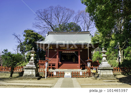 川越市　川越城二の丸跡　童謡「とうりゃんせ」ゆかりの三芳野神社（みよしのじんじゃ）　社殿 101465397