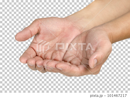 Two open the palm of the hand isolated 101467217