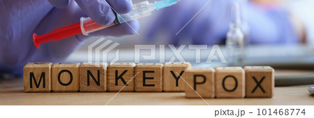 Words monkey pox collected of wooden cubes Words monkey pox collected of wooden cubes 101468774