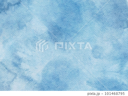 Abstract art blue watercolor stains background on watercolor paper textured for design templates invitation card 101468795