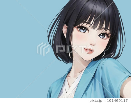 Manga Expression. Anime Girl Facial Expressions. Eyes, Mouth And Nose,  Eyebrows In Japanese Style. Manga Woman Emotions Cartoon Vector Set.  Illustration Character Manga Facial Girl, Cute Expression Royalty Free SVG,  Cliparts, Vectors