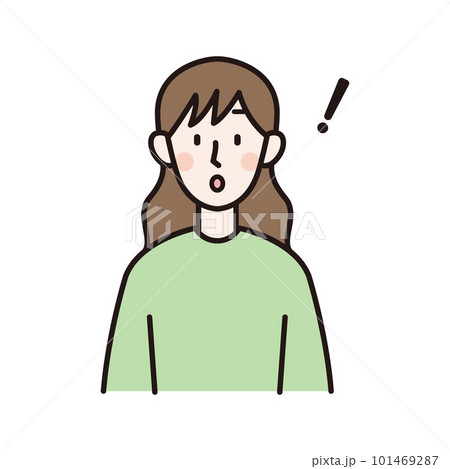 何かに気づいた女性のイラスト 101469287