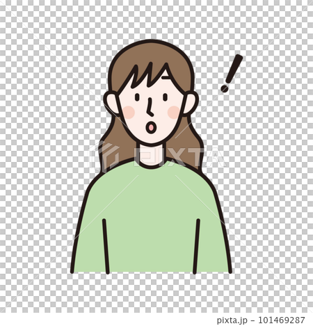 Illustration of a woman who noticed something Illustration of a woman who noticed something 101469287