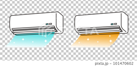 Vector illustration material of air conditioner that outputs cooling and heating / summer / winter Vector illustration material of air conditioner that outputs cooling and heating / summer / winter 101470602