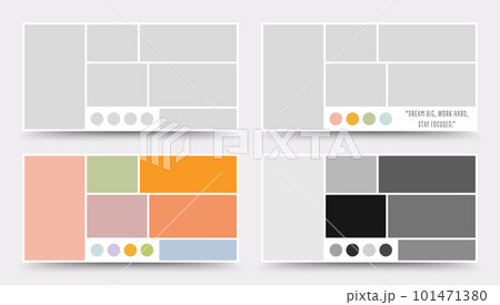 Moodboard template. Photo collage layout. Minimalist Moodboard. Moodboard template. Photo collage layout. Minimalist Moodboard. 101471380