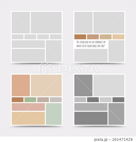 Moodboard template. Photo collage layout. Minimalist Moodboard. Moodboard template. Photo collage layout. Minimalist Moodboard. 101471429