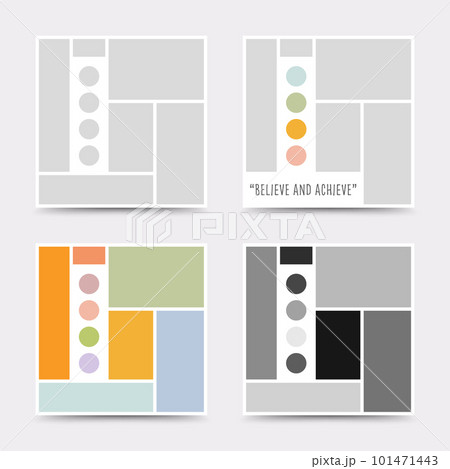 Moodboard template. Photo collage layout. Minimalist Moodboard. Moodboard template. Photo collage layout. Minimalist Moodboard. 101471443
