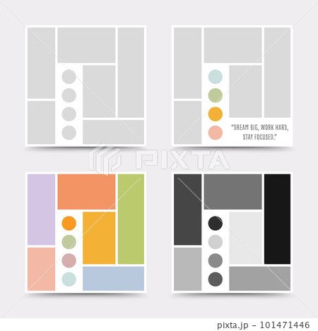 Moodboard template. Photo collage layout. Minimalist Moodboard. Moodboard template. Photo collage layout. Minimalist Moodboard. 101471446