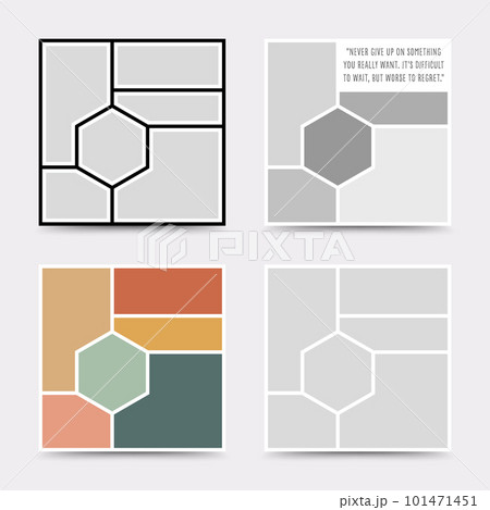 Moodboard template. Photo collage layout. Minimalist Moodboard. 101471451