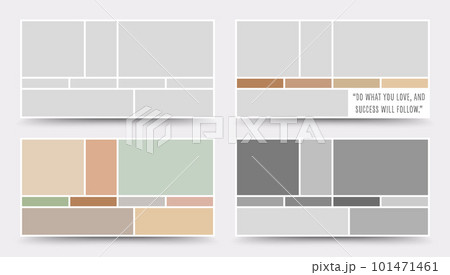 Moodboard template. Photo collage layout. Minimalist Moodboard. Moodboard template. Photo collage layout. Minimalist Moodboard. 101471461