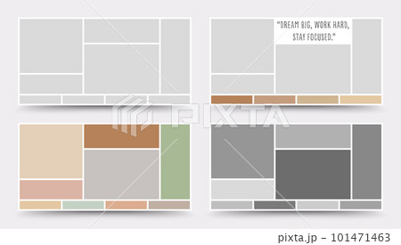 Moodboard template. Photo collage layout. Minimalist Moodboard. Moodboard template. Photo collage layout. Minimalist Moodboard. 101471463