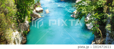 Koprucay river gorge in Koprulu national Park in Turkey in Antalya, Manavgat. Koprucay river gorge in Koprulu national Park in Turkey in Antalya, Manavgat. 101471611