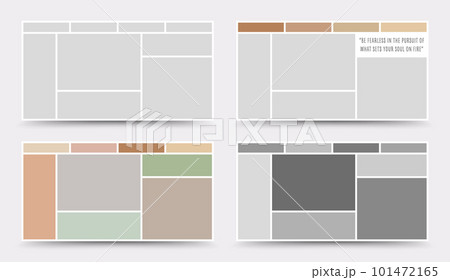 Moodboard template. Photo collage layout. Minimalist Moodboard. Moodboard template. Photo collage layout. Minimalist Moodboard. 101472165