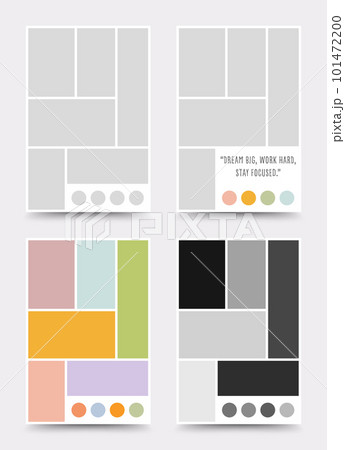Moodboard template. Photo collage layout. Minimalist Moodboard. Moodboard template. Photo collage layout. Minimalist Moodboard. 101472200
