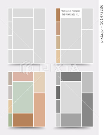 Moodboard template. Photo collage layout. Minimalist Moodboard. Moodboard template. Photo collage layout. Minimalist Moodboard. 101472236