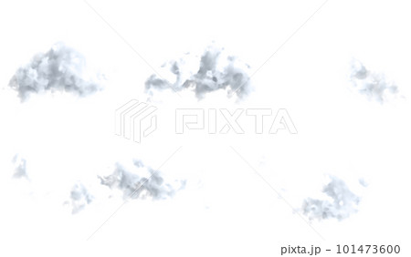 3D製作の様々なサイズの白い雲 101473600