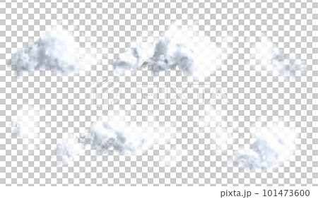 3D製作の様々なサイズの白い雲 101473600