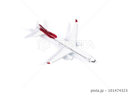 Toy plane on a white background. Travel concept 101474323