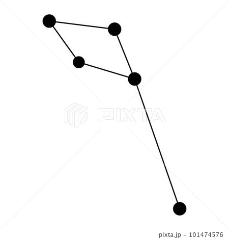 Delphinus constellation map. Vector illustration.のイラスト素材 [101474576 ...