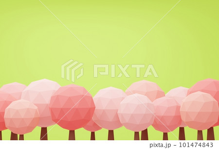 3D素材_桜並木 3D素材_桜並木 101474843