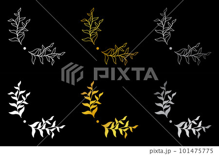 Floral hand drawn border. Wedding card design element. Floral hand drawn border. Wedding card design element. 101475775