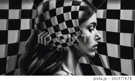 Psychedelic trip created with generative AI technology 101477678