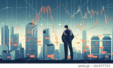 Businessman panics over falling stock market quotes, inflation and business failure created with generative AI technology Businessman panics over falling stock market quotes, inflation and business failure created with generative AI technology 101477723