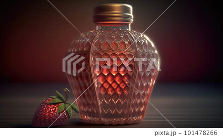Jar of strawberry jam created with generative AI technology Jar of strawberry jam created with generative AI technology 101478266