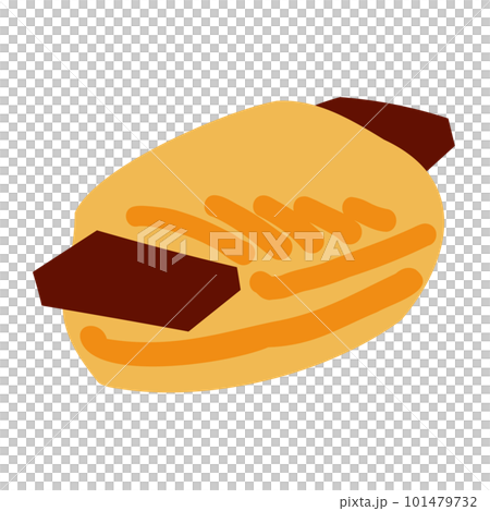 シンプルなチョコデニッシュのイラスト 101479732