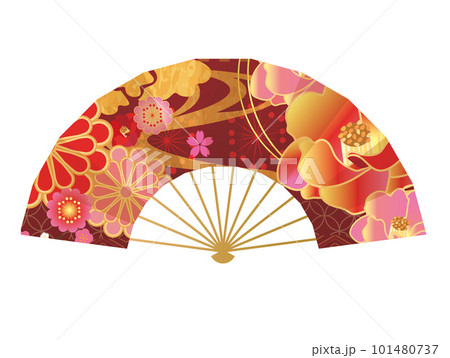 華やかな和柄扇子 華やかな和柄扇子 101480737