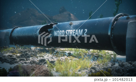 3D render of a damaged pipe Nord Stream 2 101482013