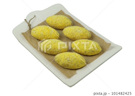 Preparation of homemade meat cutlets. Ready for cooking. Frozen cutlets. Preparation of homemade meat cutlets. Ready for cooking. Frozen cutlets. 101482425
