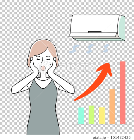 被空調電費向右掉的女人震驚 被空調電費向右掉的女人震驚 101482426