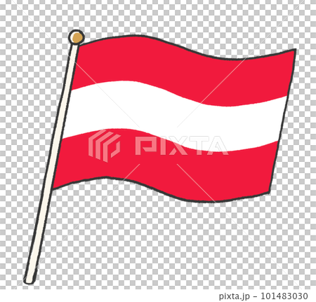 奧地利共和國國旗的插圖，看起來像是孩子手寫的 101483030