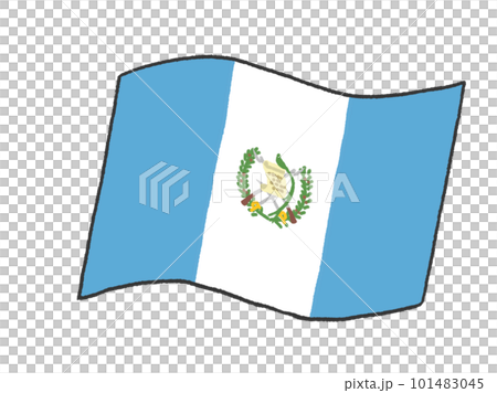 Guatemalan flag illustration like hand drawn by a child 101483045