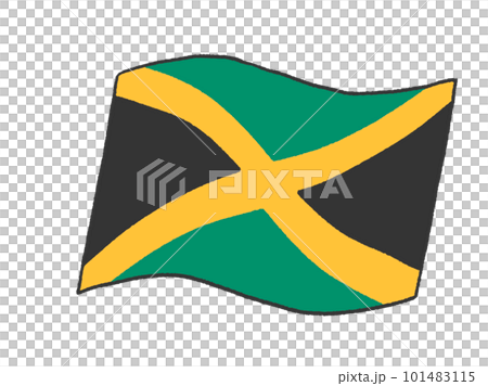 Jamaica flag illustration like hand drawn by a child Jamaica flag illustration like hand drawn by a child 101483115