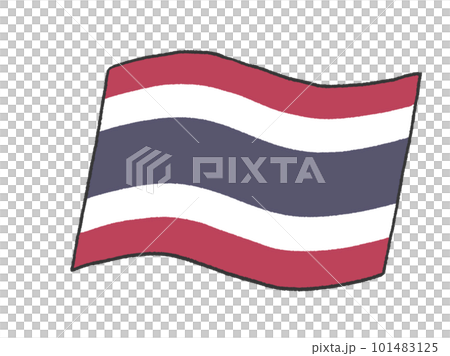 Illustration of the flag of the Kingdom of Thailand like handwritten by a child 101483125