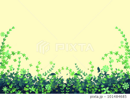 優しい色使いのオシャレな植物のイラスト 101484685