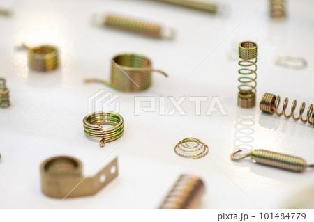 Close up  the coating coil spring parts. 101484779