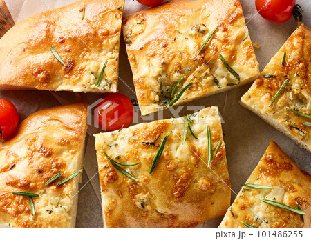 italian flat bread focaccia 101486255