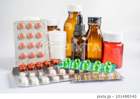 Stomach disease, doctor holding anatomy model for study diagnosis and treatment in hospital. 101486540